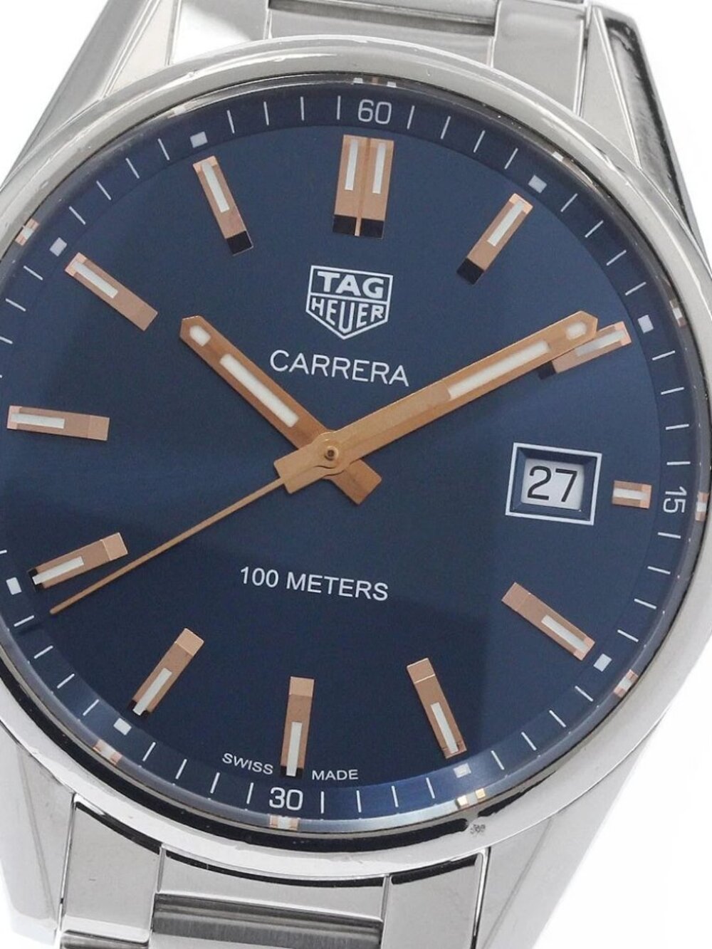 TAG HEUER Carrera WAR1112 Date Navy Dial Quartz Men's Watch_955535